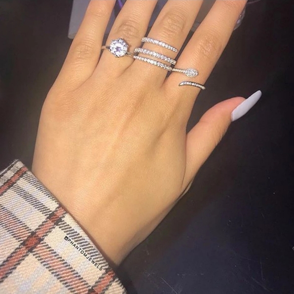 Stack Layered Diamond Ring - Picture 3 of 4